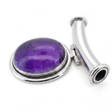 Natural Amethyst Sterling Silver Statement Pendant