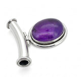 Natural Amethyst Sterling Silver Statement Pendant