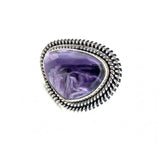 Rare Charoite Statement Ring