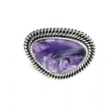 Rare Charoite Statement Ring