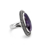 Rare Charoite Statement Ring