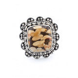 Rare Peanut Wood Jasper Statement Ring