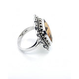 Rare Peanut Wood Jasper Statement Ring