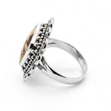 Rare Peanut Wood Jasper Statement Ring