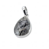 Rare Black Tourmalinated Quartz Statement Pendant