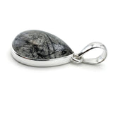 Rare Black Tourmalinated Quartz Statement Pendant