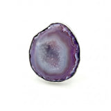 Natural Lavender Druzy Agate Statement Ring