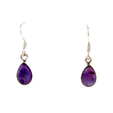 Teardrop earrings Amethyst.