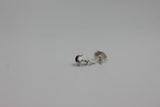 Sterling Silver Teardrop Gem-set Stud Earrings with Silver Surround for Your Daily Wear