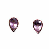 Earrings Amethyst StudTeardrop Silver