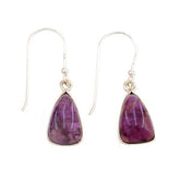 Earrings Amethyst Large Stone
