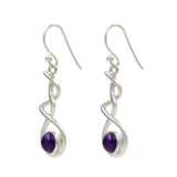 Triple Infinity gem-set earring