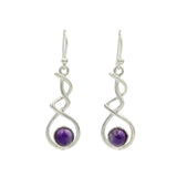 Triple Infinity gem-set earring