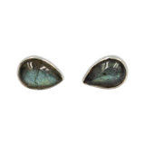 Earrings Labradorite Grey