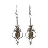 Earrings Labradorite Dark