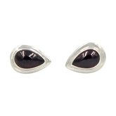Earrings Garnet Tear Drop