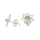Sundari daisy flower Sterling Silver stud with a Gemstone