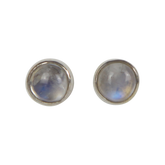 Stud earrings Rainbow Moonstone