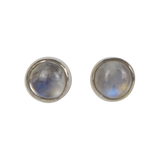 Stud earrings Rainbow Moonstone