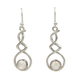 Triple Infinity gem-set earring