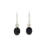 Small oval earrings in Black Onyx