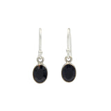 Small oval earrings in Black Onyx