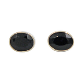 Stud oval earrings Black Onyx