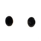 Stud oval earrings Black Onyx