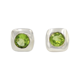 Earring Peridot Square