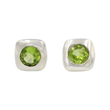 Earring Peridot Square