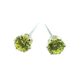 Small stud earrings Mint Green Zirconia