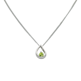 Teardrop necklace Mint Green Zirconia