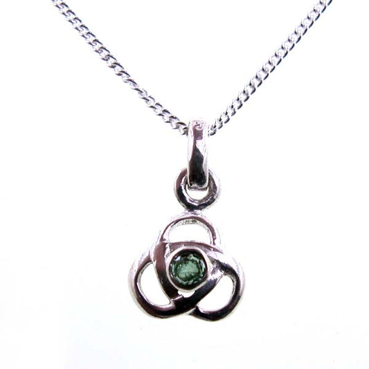 Celtic pendant with a half sphere faceted stone or a Pearl