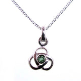 Celtic pendant with a half sphere faceted stone or a Pearl