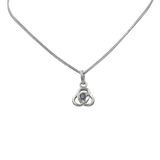 Celtic pendant with a half sphere faceted stone or a Pearl