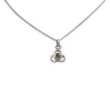 Celtic pendant with a half sphere faceted stone or a Pearl