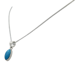 Sterling Silver Pendant with a Lozenge shape Cabochon gemstone
