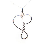 Pendant Plain Silver Heart Drop