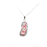 Pendant Plain Silver Red Flipflops