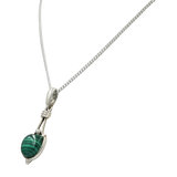 Single Stone Split Bale sterling Silver Pendant