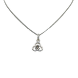 Celtic pendant with a half sphere faceted stone or a Pearl
