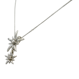 Sterling Silver Twain Sunray Pendant with a faceted gemstone