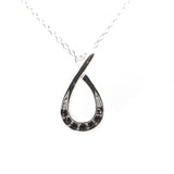 Pendant with a Green, Violet or Clear faceted Zirconia