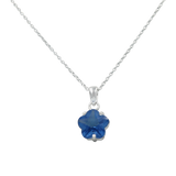 Star shape pendant with a faceted colored Zirconia