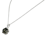Star shape pendant with a faceted colored Zirconia
