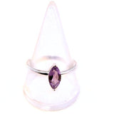 Ring Single StoneMarquise Amethyst Silver