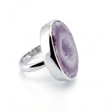 Test - Natural Lavender Druzy Agate Statement Ring