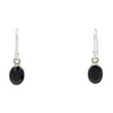 Small oval earrings in Black Onyx