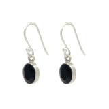 Small oval earrings in Black Onyx
