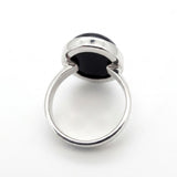 Natural Black Onyx Ring in Sterling Silver
